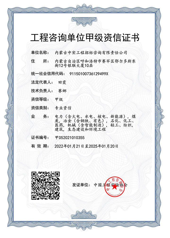 开云（中国）单位甲级专业资信证书